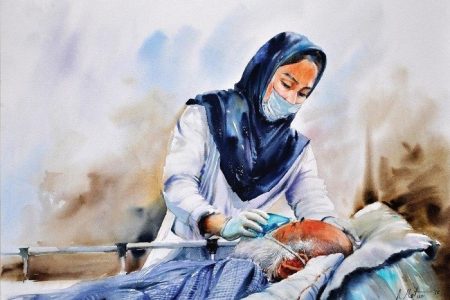 آیین تجلیل از مدافعان سلامت در بیمارستان فاطمه الزهرا نجف‌آباد صورت گرفت